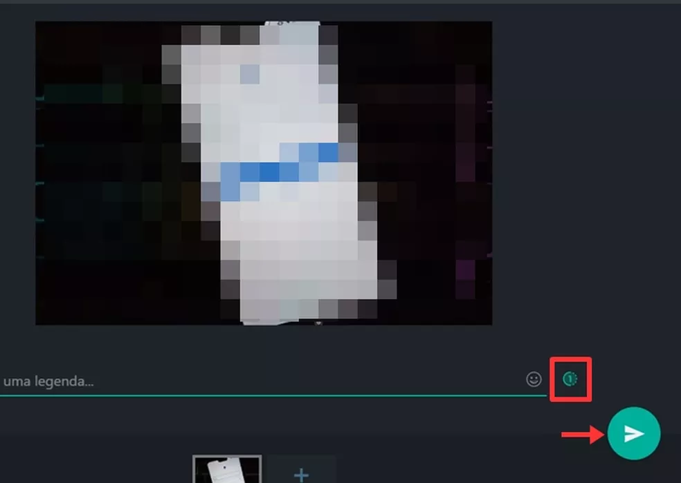 WhatsApp Web botão enviar