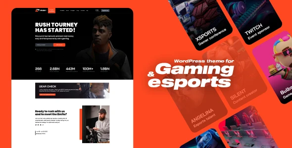 Rush – Esports & Gaming WordPress Theme